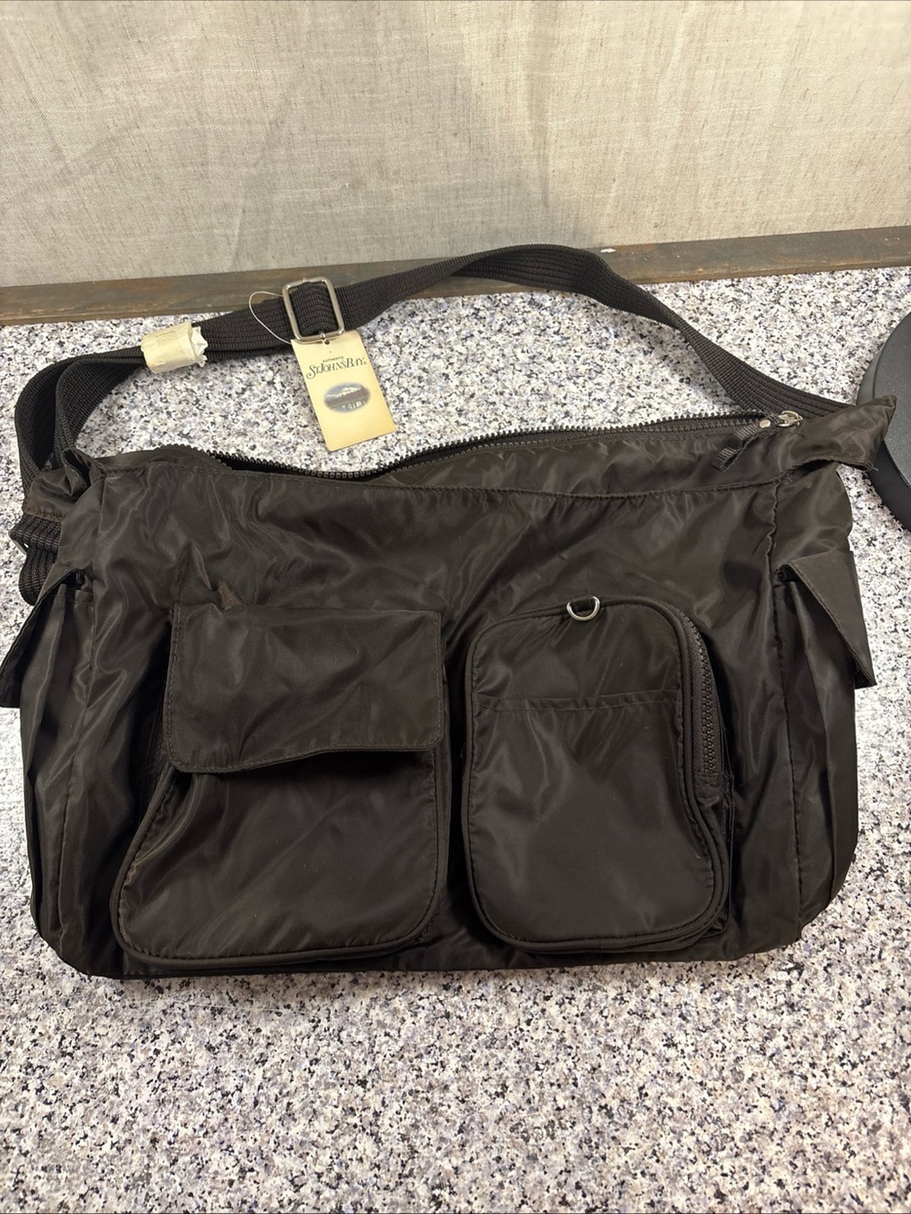 NWT St. John’s Bay Nylon Black Cross Body Bag/Purse